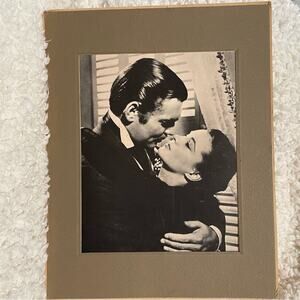 Vintage Black and White photo Gone With The Wind Clark Gable Vivien Leigh 11x14